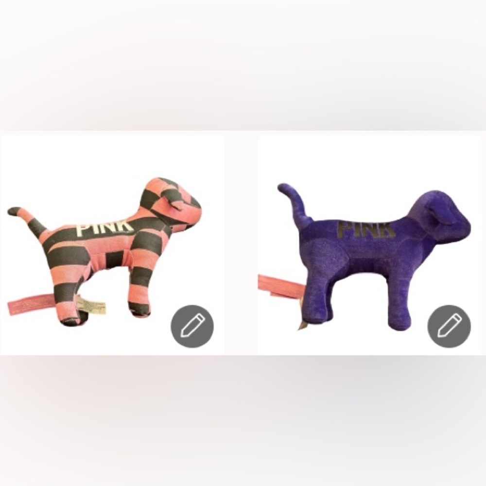 🟣👛Y2K PINK Victoria's Secret Plush Dog Toys(LOT OF 2)